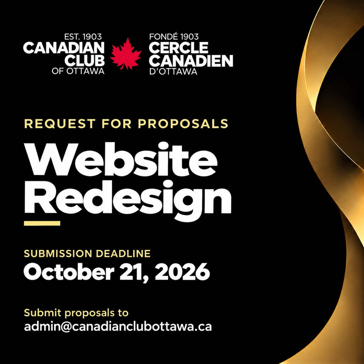 Request for Proposals Website Redesign for the Canadian Club of Ottawa