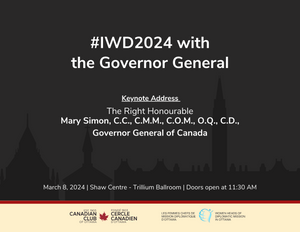 International Women's Day with the Governor General of Canada