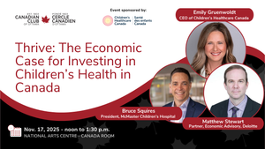 Thrive: The Economic Case for Investing in Children’s Health in Canada
